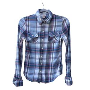 mossimo supply co Multicolor Flannnel Long Sleeve Shirt Women Size Small